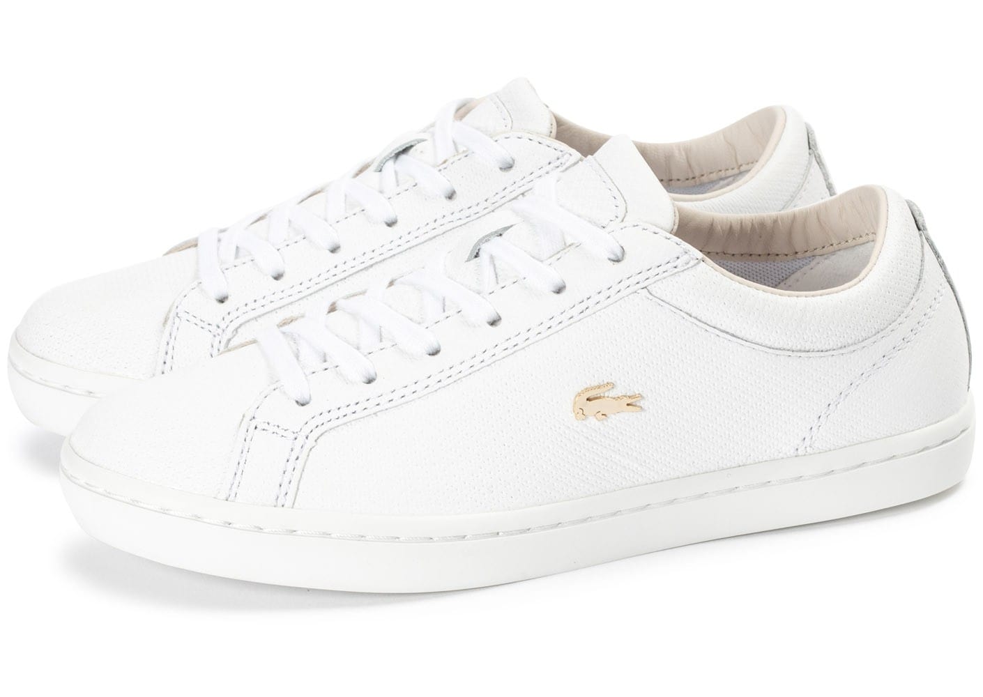 chaussure blanche lacoste